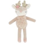 Bieco Kuscheltier Reh µmit Rassel | Baby Kuscheltier ab 0 Monate Stofftier Baby Plüschtier Reh rentier