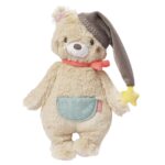 Fehn Kuscheltier Bär Bruno – Weicher Teddybär für Neugeborene als Einschlafhilfe - Stofftier zum Greifen,