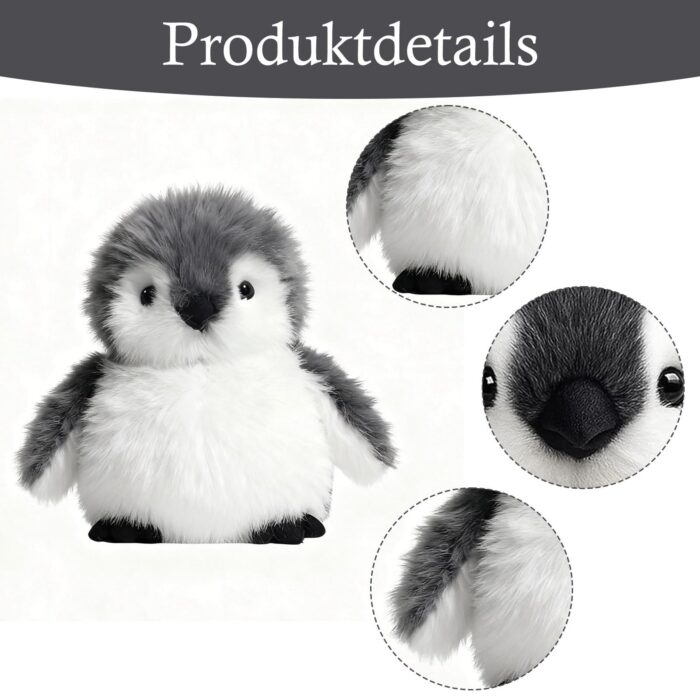 JcvPot Pinguin Kuscheltier, Weiches Stofftier Für Kinder Und Babys, Kuscheltier Pinguin Plüschtier , Plüschtier - Image 6