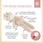 Bieco Kuscheltier Reh µmit Rassel | Baby Kuscheltier ab 0 Monate Stofftier Baby Plüschtier Reh rentier - Image 6